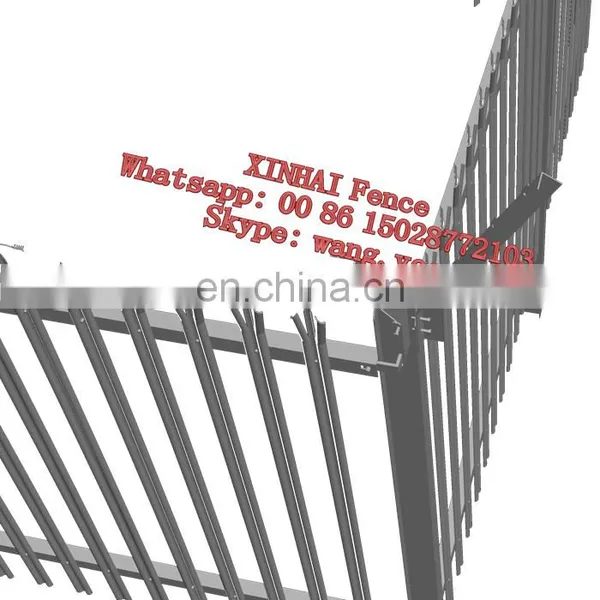 High Security Signal Base Station Powder Coated W Section Triple Pointed Metal Palisade Fence photo-2