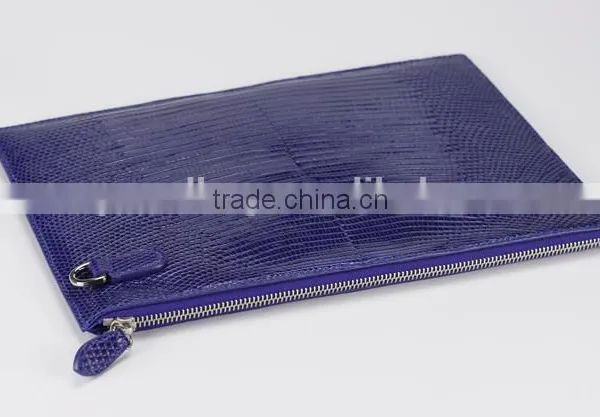 Luxury Lizard Skin and Sheep Leather Women Clutch Bag Leather Wrist Bags Wristlet Handbag for Men photo-5
