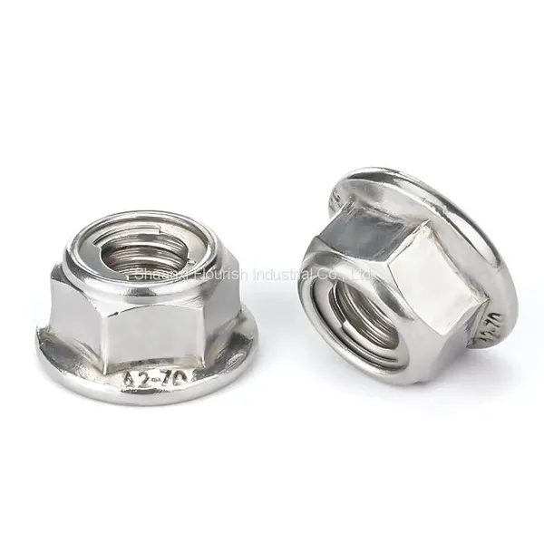 Steel Sheet Hex Flange Lock Nut With Metal Insert Grade 8 GB /T 6187 photo-2