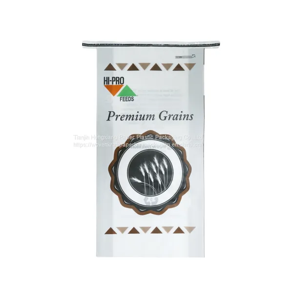 25kg Custom Horse Feed BOPP Laminated PP Woven ad Star Bag With Valve photo-2
