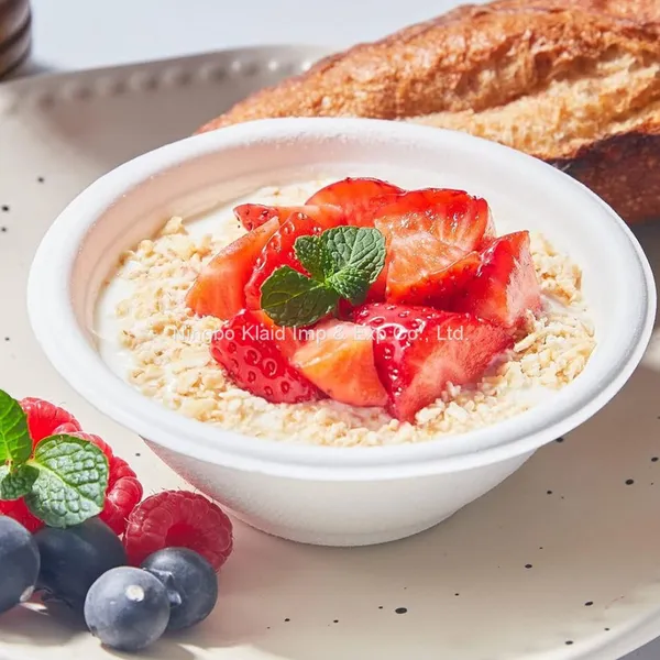 800ml Custom Printed Eco-Friendly Waterproof Bagasse Disposable Bowls Bowl (500/CS) photo-3