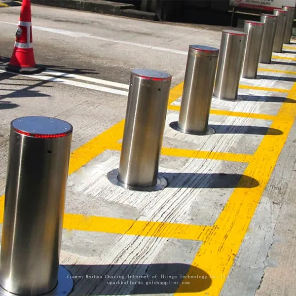 Good Quality Anti-terror Stainless Steel Hydraulic Lifting Bollard Driveway Safety Post Mall Entrance Street Automatic Electric Bollards photo-5