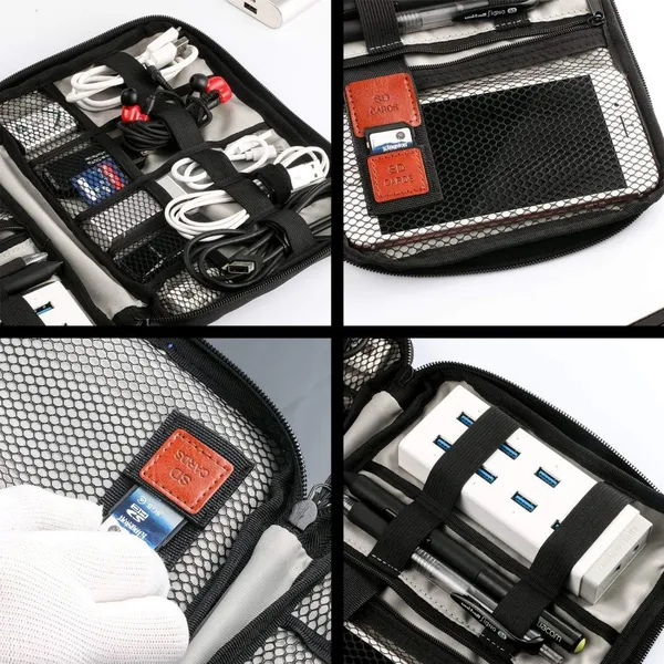 Travel Cable Organizer Bag Double Layer Waterproof Portable Electronic Accessories Organizer photo-5