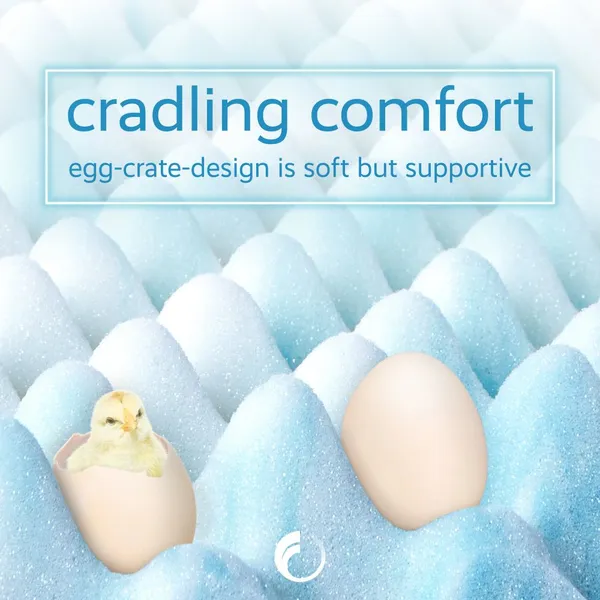 3” Reversible Egg Crate Memory Foam Mattress Topper photo-5
