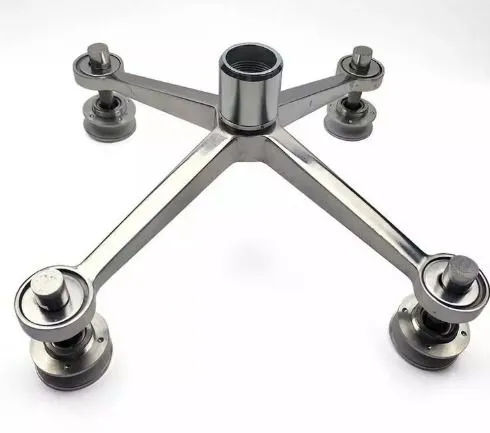 Free Samples SS316 4 Way Arm Spider Bracket 150mm Precision Casting Satin Finish for Glass Canopy photo-5