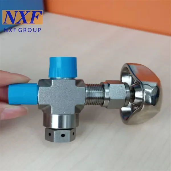 NXF UNS S31603 Stainless Steel 316L 1/2-10'' 3000-9000PSI Hydraulic Instrumentation Valve All Metal Gas Cylinder Angle Valve