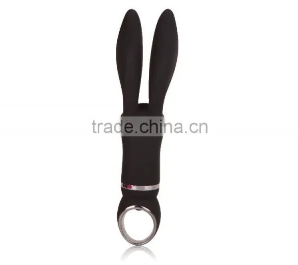 Black Cute Bunny Sex Toy Silicone Waterproof Multi Function Clit g Spot Stimulating Rabbit Ear Vibrator for Women photo-4