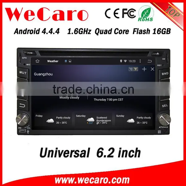 Wecaro 6.2" WC-2U6400 Android 4.4.4 Car Dvd Player Quad Core Car Dvd Vcd cd Mp3 Mp4 Player Stereo tv Tuner