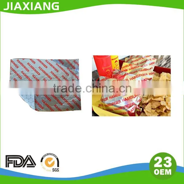 Printed Aluminium Foil Laminated Paper Food Wrapping Butter Paper With Printing