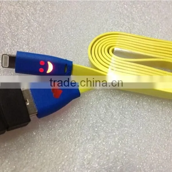 Hot Selling Slime USB Cable for IPhone 6 With LED Light photo-3