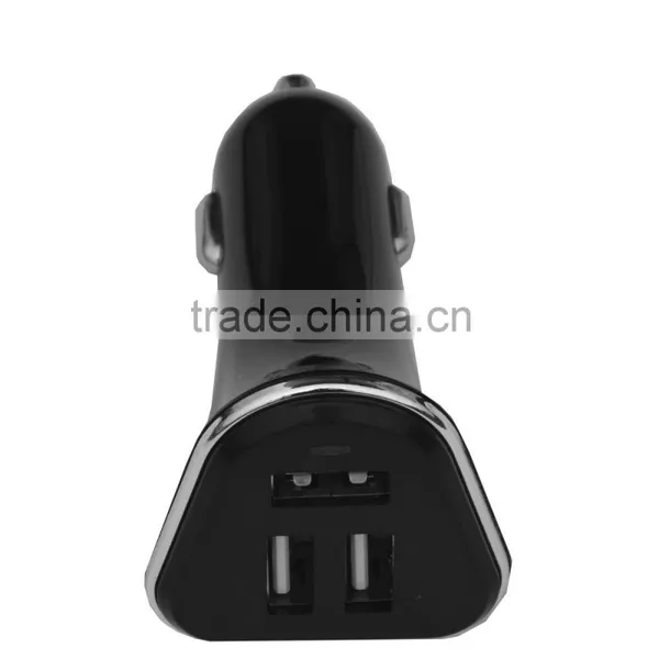 Factory Directly Three USB Ports Car Charger With Micro USB Cable photo-2