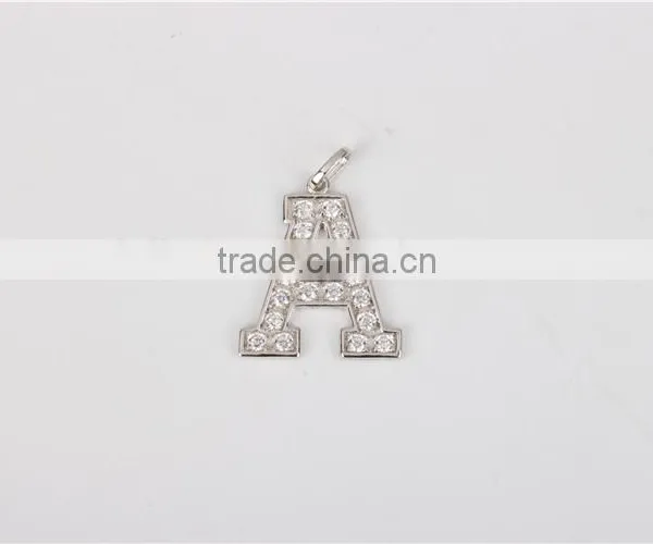 Fashion 925 Sterling Silver 26pcs Letter Alphabet Initial Bling Bling Pendants photo-4