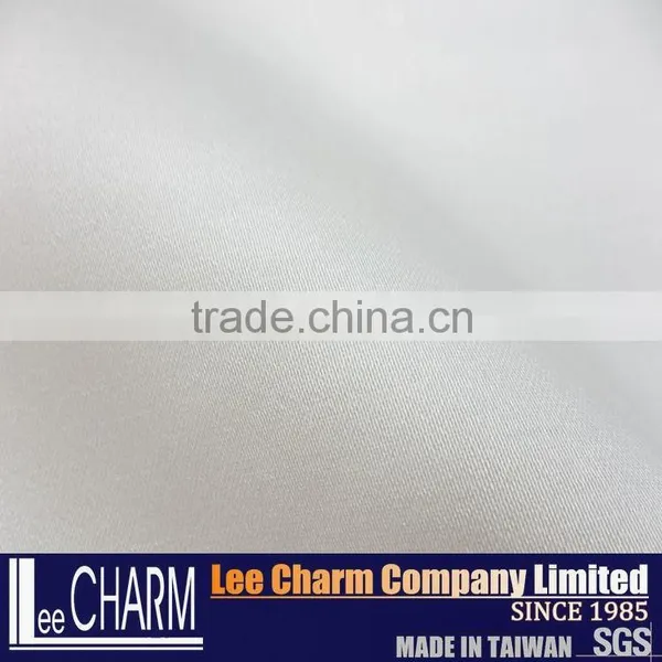 Taiwan White Cotton Elastane Satin Fabric photo-2
