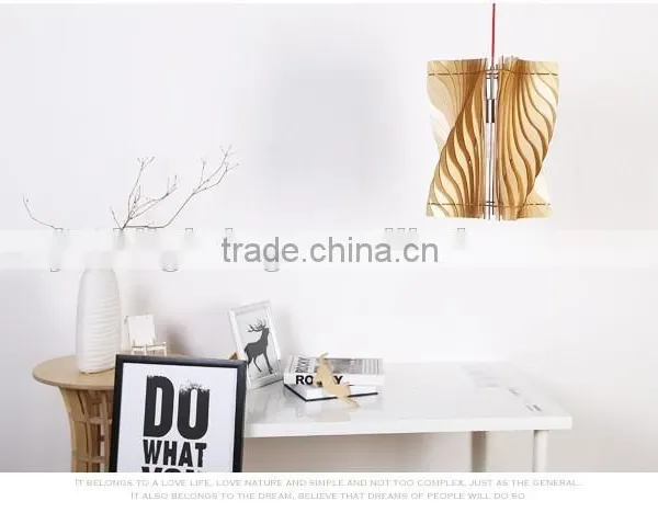 LED Pendant Light JK-8005B-28 Wood Pendant Lamp for Hotel Restaurant Projects Decoration photo-2