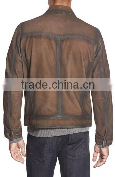 Black Shade Brown Leather Jacket photo-4