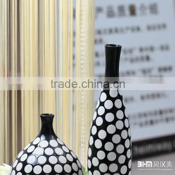 Modern Hand Paint Circle Pattern Ceramic Vases Wholesale for Home Deco photo-6