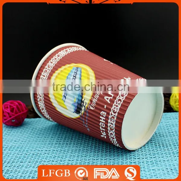New Style Good Heat-Insulated Corrugated Ripple Wall Paper Cup,corrugated Paper Cup photo-4
