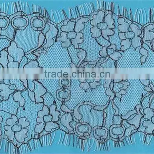 New fancy French lace/ eyelash lace trim for women garment