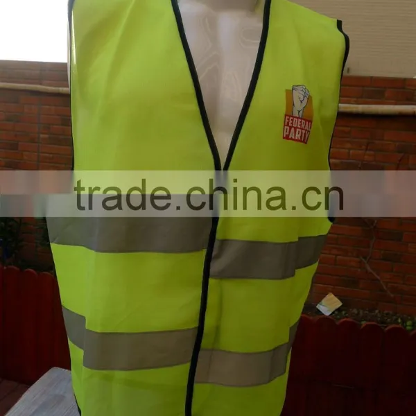 Printing Safety Vest Green Reflective Traffic Vest Emergency Reflective Vest