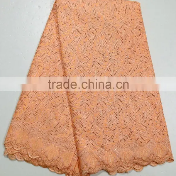 2015 Swiss Voile Lace Embroidery Design Lady Dress Special Flower Lace for Party photo-5