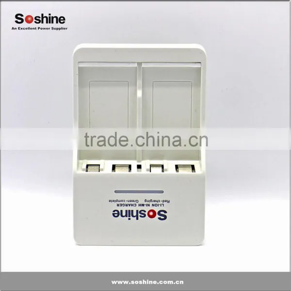 Soshine Portable Battery Charger for 9V Rechargeable Batteries