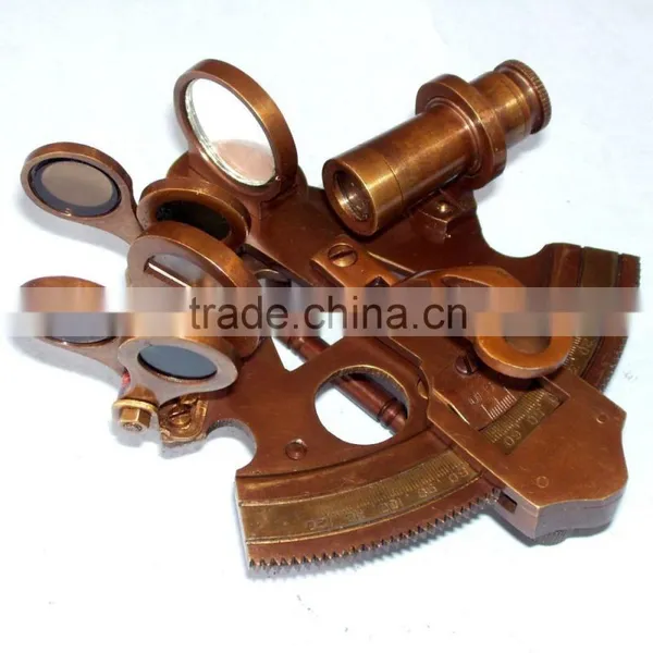 Brass SMALL SIZE DECOR SEXTANT FOR GIFTS-BRASS NAUTICAL SEXTANT 1028 photo-5