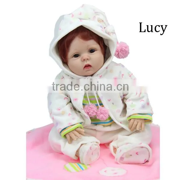 22inches Cute Lucy Silicon Vinyl Reborn Baby Dolls