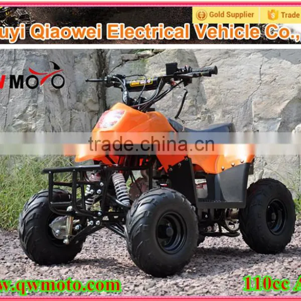 QWMOTO CE Electric Start 110cc Displacement 4 Wheeler Motorcycle 110CC Go Kart 110cc Dirt Quad Bike 110CC Gas Powered Kids ATV