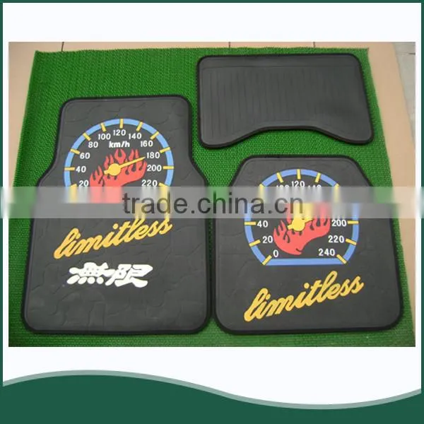 Factory Universal Auto Floor Mat Colorful Latex + Carpet Dual Core