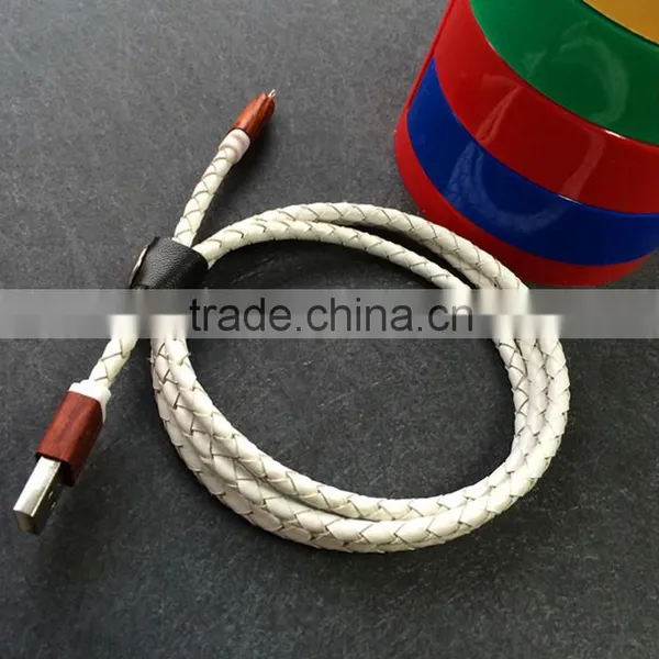 8 Pin Leather Usb Cable for IPhone photo-3