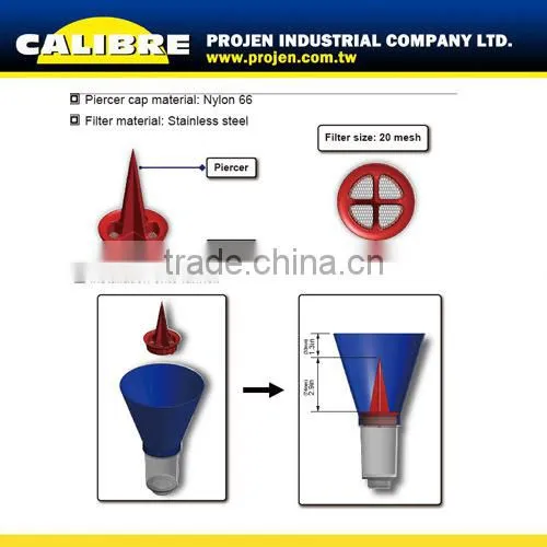 CALIBRE Hands Free Piercer for Engine Oil Funnel Plastic Oil Funnel photo-2