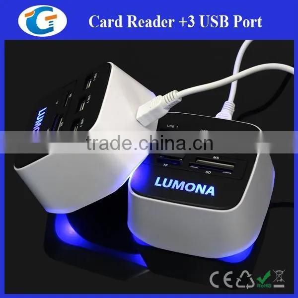 Wholesale Gift Items Usb 2.0 3 Port Usb Hub Combo Card Readers photo-3