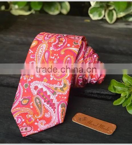 Cotton Fashion Neck Ties Mens Soft Necktie Floral photo-2