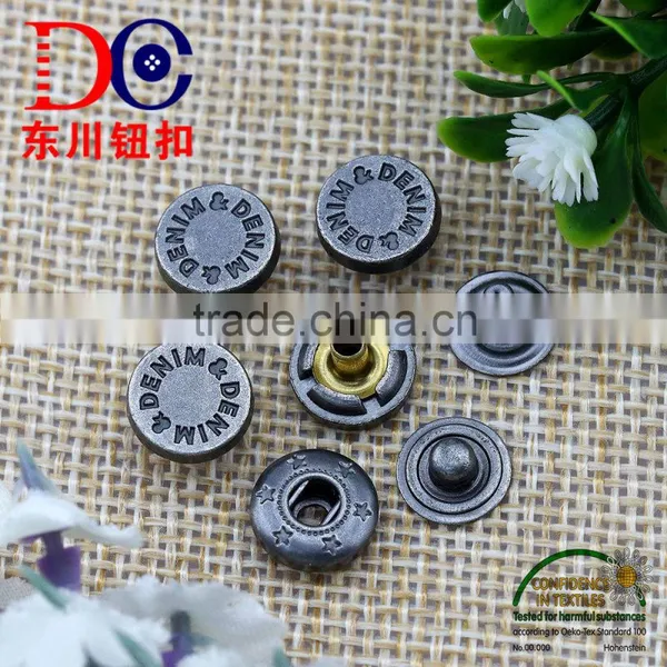 10mm Antique Silver Snap Button Type Custom Logo Factory Direct photo-2