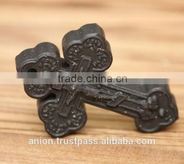 Holy Land Greek & Russian Orthodox Jerusalem Soil Crucifix photo-2