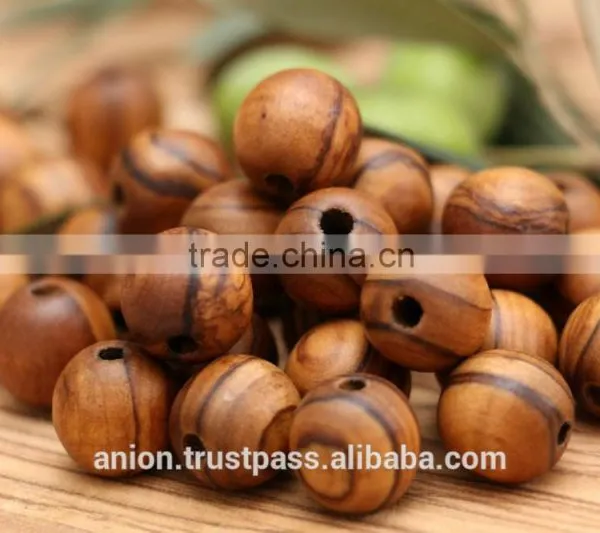 Olive Wood Round Beads 15mm photo-4