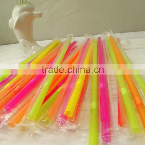 Disposable Plastic Straw With Different Colors Long Flexible Drinking Straws photo-2