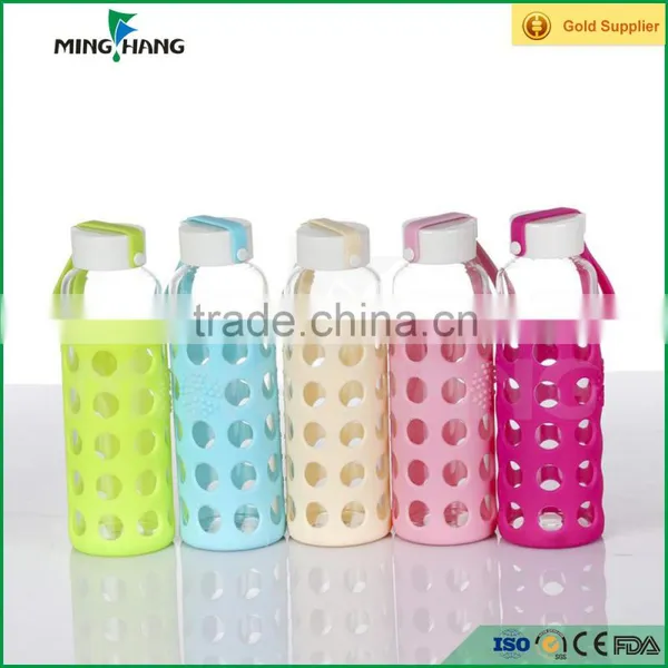 Sports Borosilicate Glass Water Bottle Drinking Glass Bottle