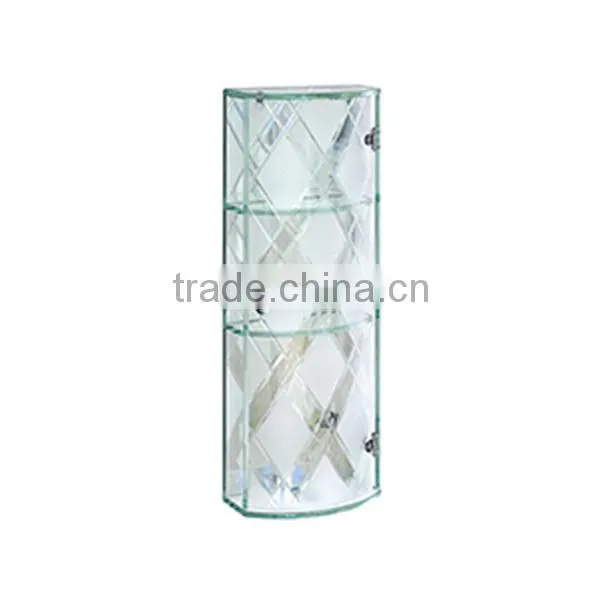 Three layers  factory chinese transparant glass display case parts