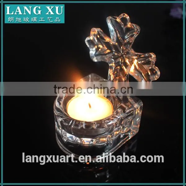 LX-Z140 Christian Cross Religious Crystal Tealight Candle Holder photo-5