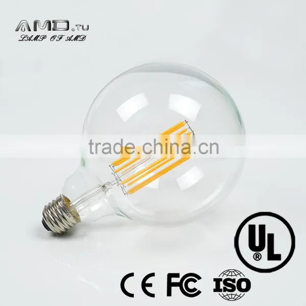 CE UL LED Filament G125 Bulb G45 G80 G95 G125 LED Filament Bulb Light