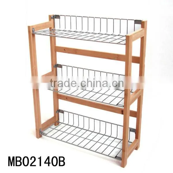 wire store bamboo shelf