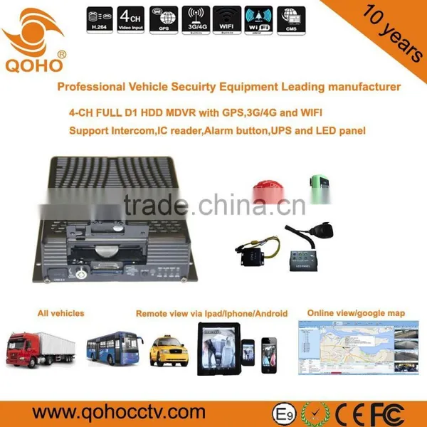 Vehicle 4G Mobile DVR 2TB HDD/SSD With UPS, Alarm Button,4ch Mobile Dvr photo-4