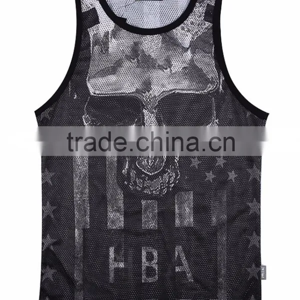 2016 New Arrival Super Stretch Cotton Men's Tight Vest Sublimation Vest for Men With Low Price photo-4