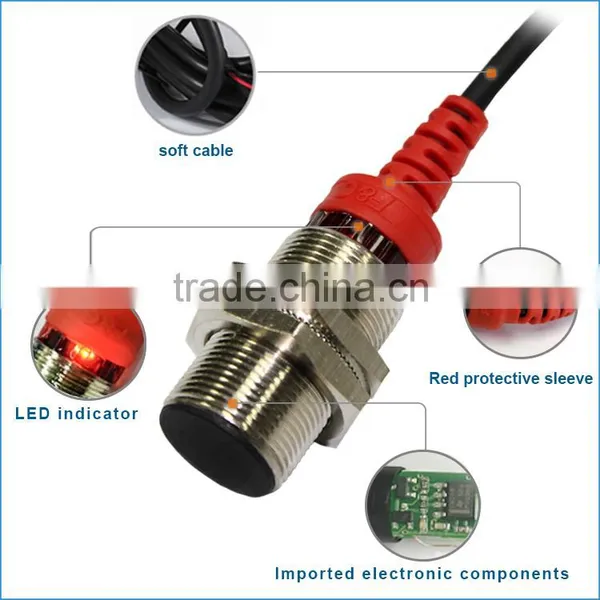 M18 360 Degree LED View and Short Body NPN NO Flush Inductive Proximity Switch Sensor photo-4