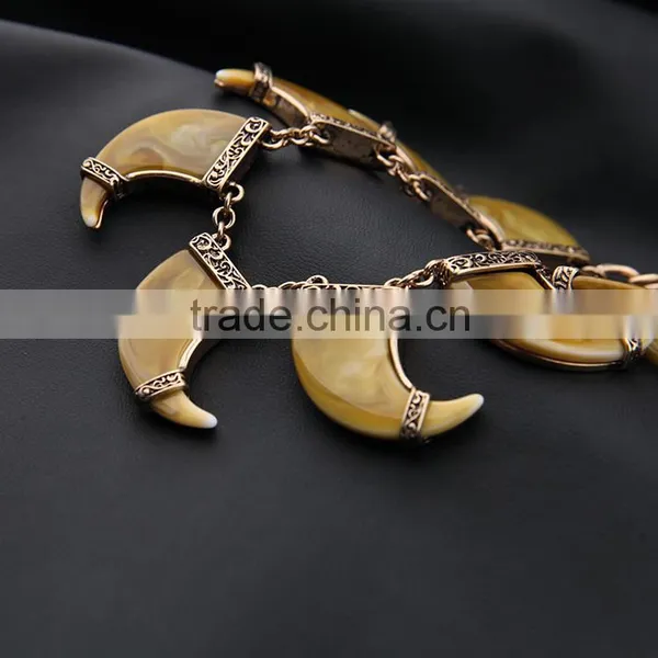 Cheap Wholesale Jewelry 2016 Latest Design Resin Pendant Necklace Multiple Pendants Necklace photo-6