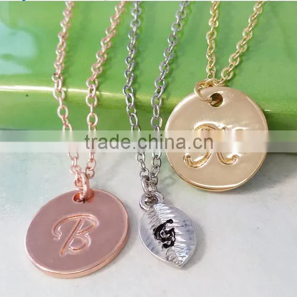Unique Fashion Necklace Alphabet Pendant Designs /Letter Pendant/Silver Necklace photo-6