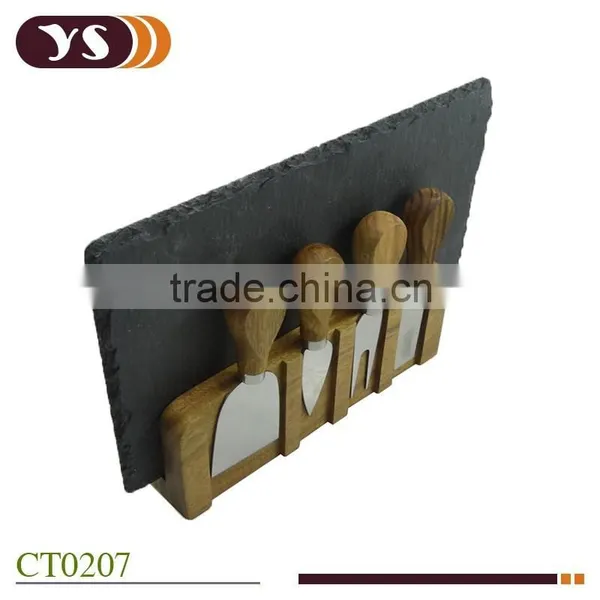 6pcs Acacia Wood Cheese Tools photo-2