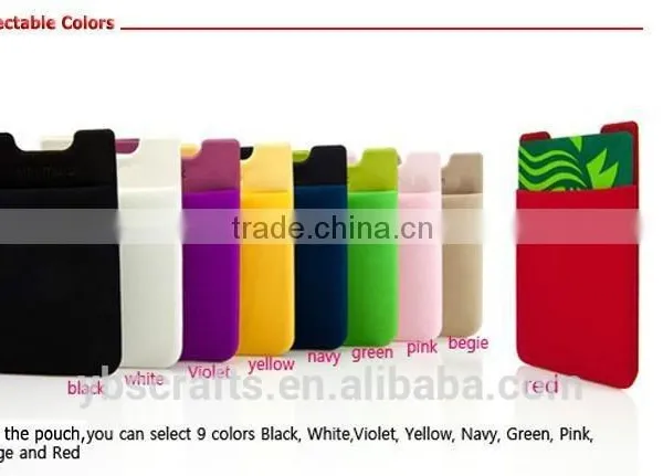 China Supplier Whosale Lycra Cell Phone Sticker Card Holder photo-3