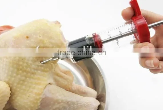 Good Design BBQ Marinade Sauce Injector Turkey Needle Seasoning Syringe photo-2